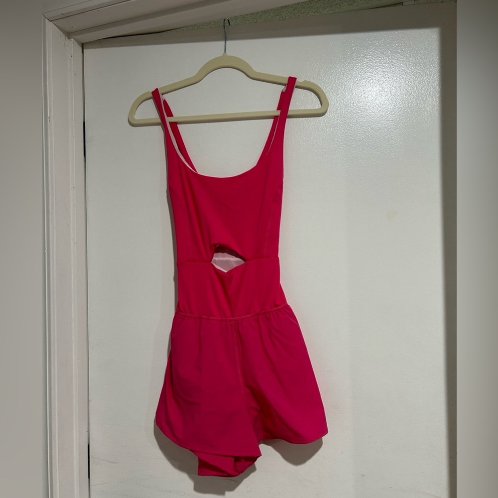 Pink athletic romper